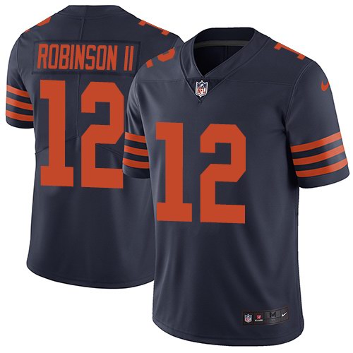 Nike Men & Women & Youth Bears 12 Allen Robinson II Navy Throwback NFL Vapor Untouchable Limited Jersey,We sell and wholesale Nike Men & Women & Youth Bears 12 Allen Robinson II Navy Throwback NFL Vapor Untouchable Limited Jersey on line form chian!